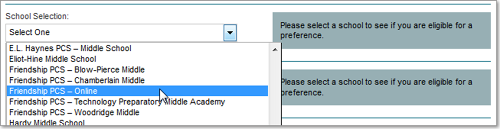 school selection steps photo