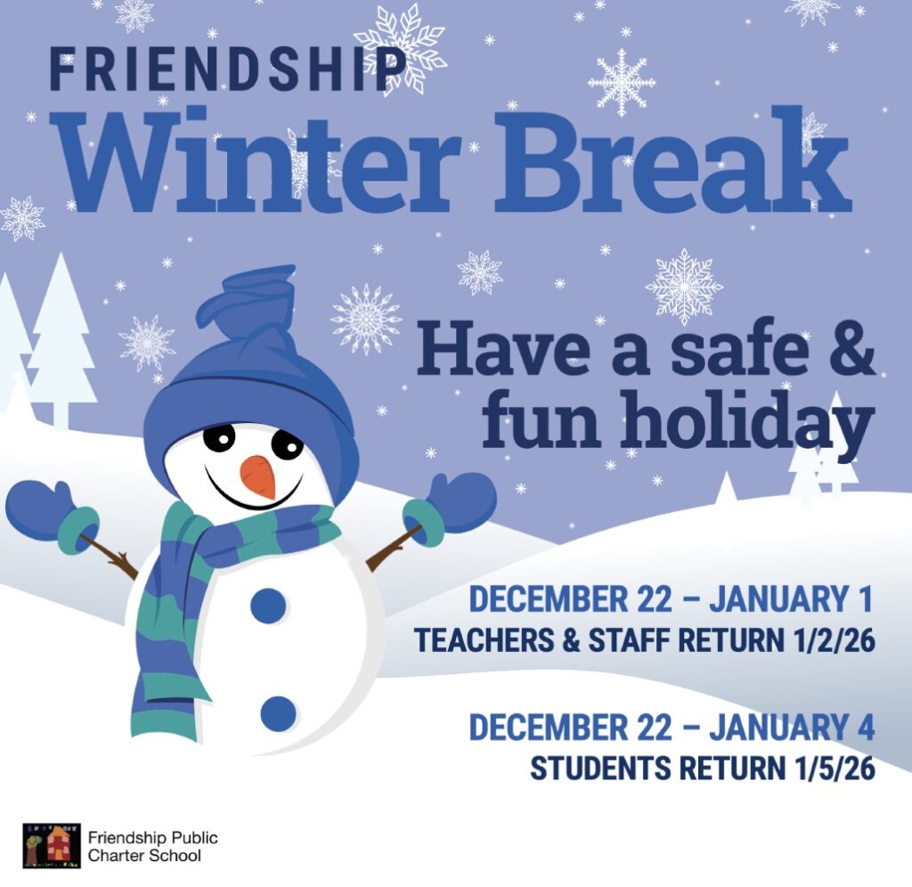 flyer with dates for December break